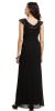 Sabrina Neck Pleated Evening Prom Gown back